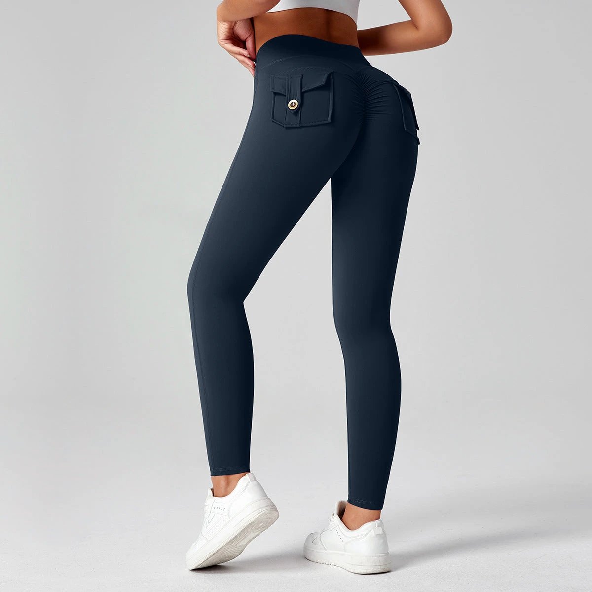 Fitness Yoga Pants For Women High-waisted Butt-lifting Stretchy Form-fitting Workout Tights by GJG Denim