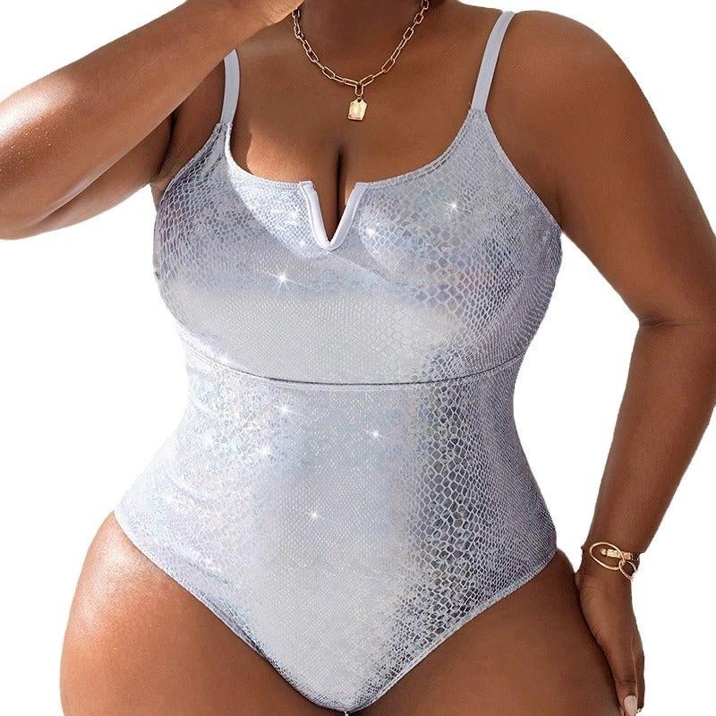 Women's Plus Size Triangle Beach Swimsuit Plus-sized by GJG Denim