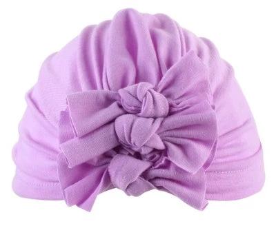 Pleated bowknot baby hat by GJG Denim