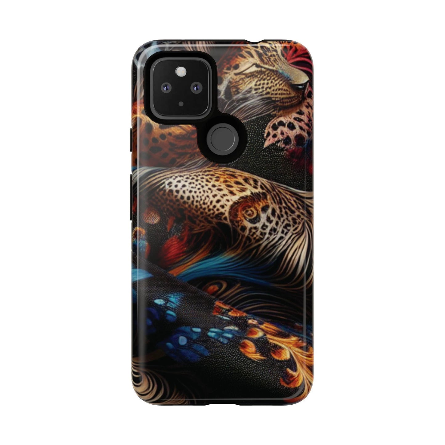 Stylish Tough Phone Case with Elegant Black and Gold Design by Printify