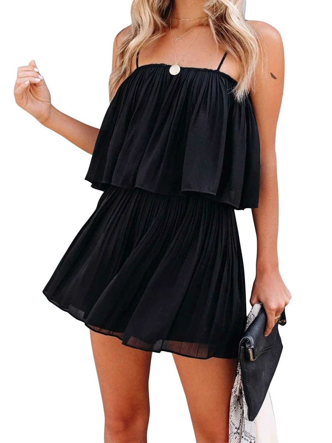 Ruched Spaghetti Strap Romper by Lady Ros