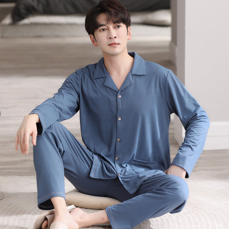 Men's Long Sleeve Casual Pajamas by GJG Denim