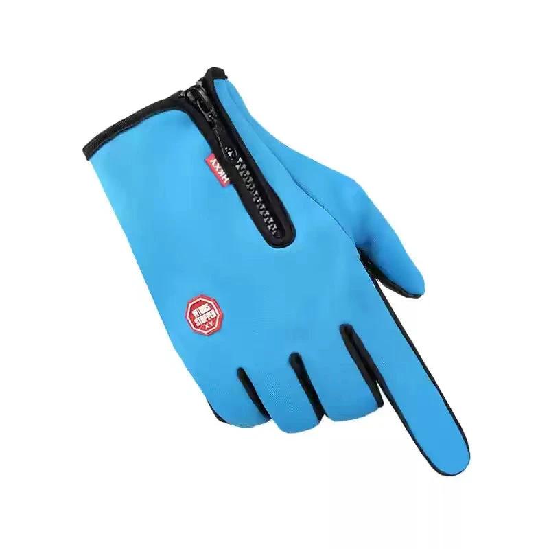 Winter Sports Gloves Men's Non-slip Thick Windproof Finger Warm by GJG Denim