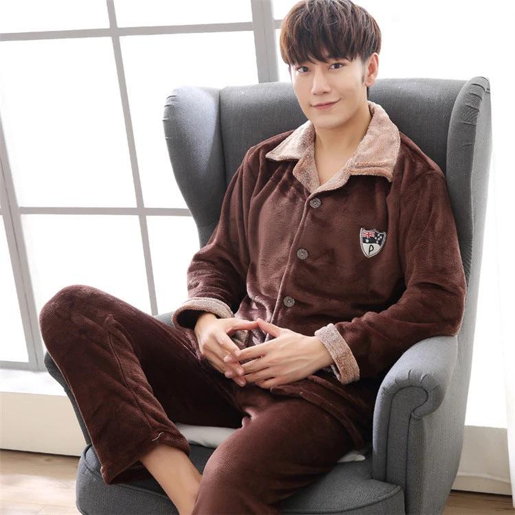 Men's Warm Casual Pajamas by GJG Denim