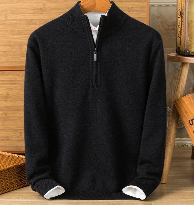 Men's Knitwear Long Sleeve Thickened Sweater by GJG Denim