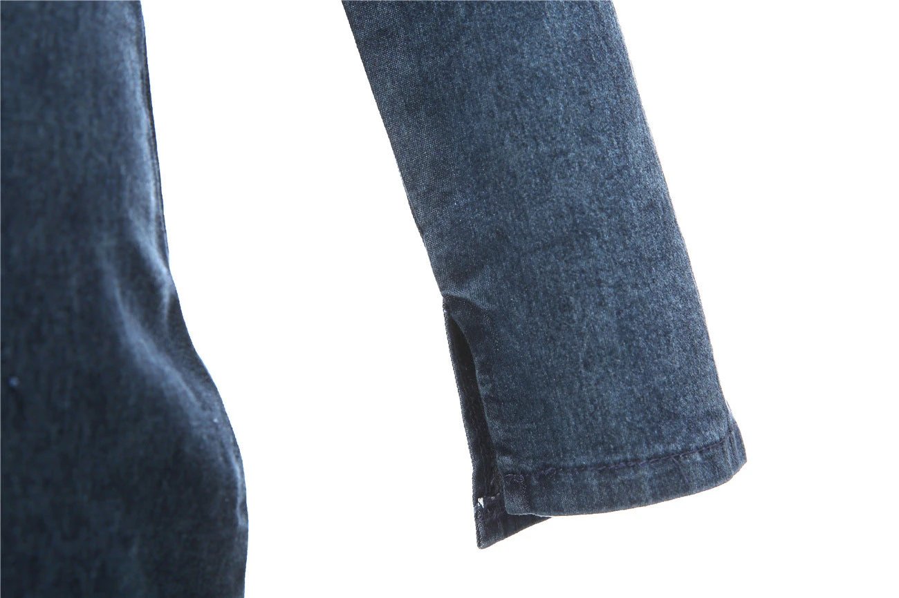 Sleeveless Denim Dress Women's Vintage Cut Neck Wrap Jeans by GJG Denim