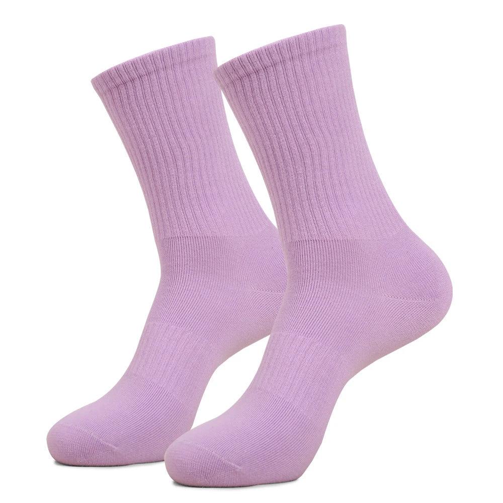 Men's Mid-calf Combed Cotton Athletic Sweat-absorbent Breathable High-pass Non-stuffy Socks by GJG Denim