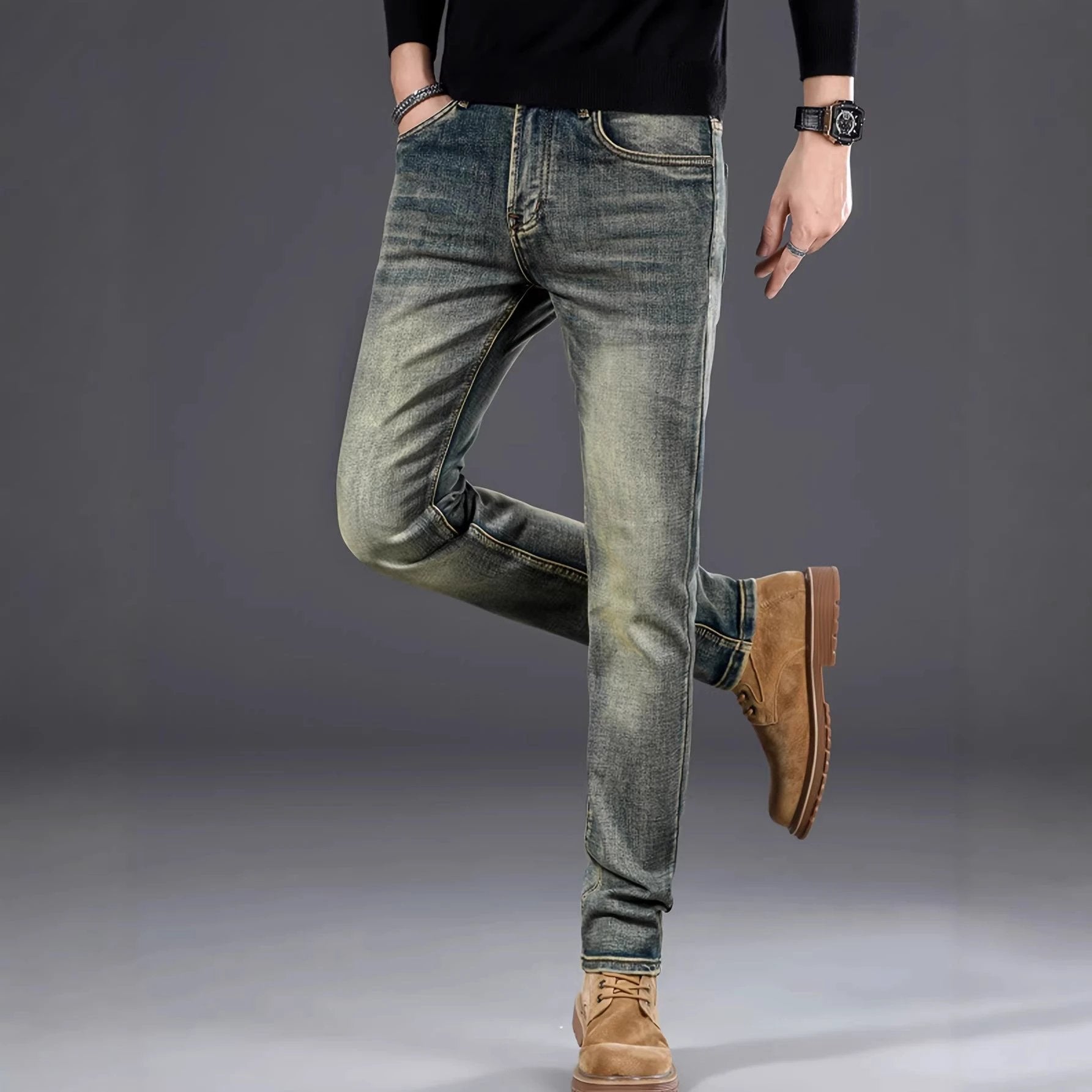 Men's Casual Skinny Jeans by GJG Denim