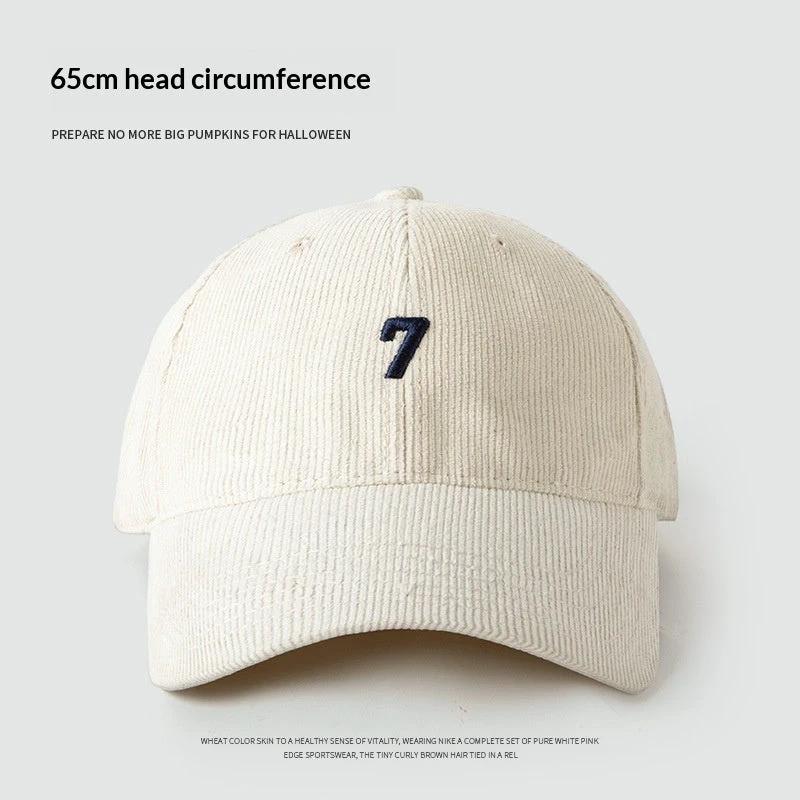 Mens Wide-Brim Corduroy Baseball Cap Stylish And Versatile by GJG Denim
