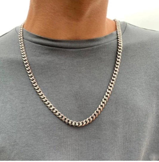 Fashion Cuban Chain Titanium Steel Men's Necklace by GJG Denim