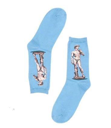 Mid Length Casual Versatile Cotton Men's Socks by GJG Denim
