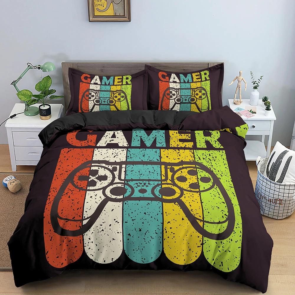 Digital Printed Gamer Bedding by GJG Denim