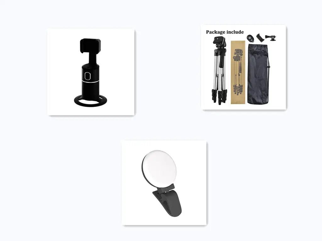 Smart Face Recognition Tracking PTZ Mobile Phone Stand Anchor Live Broadcast Stand by GJG Denim
