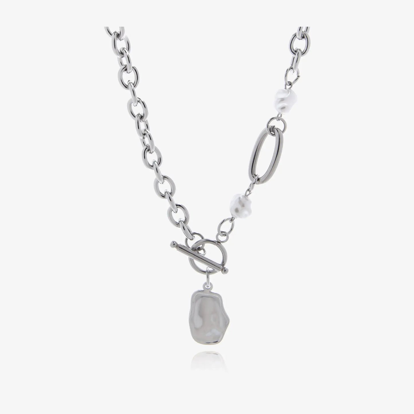 Splicing Necklace With Irregular Shape Necklace For Men by GJG Denim