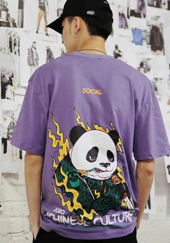 Men's Panda Screen T-shirt by GJG Denim