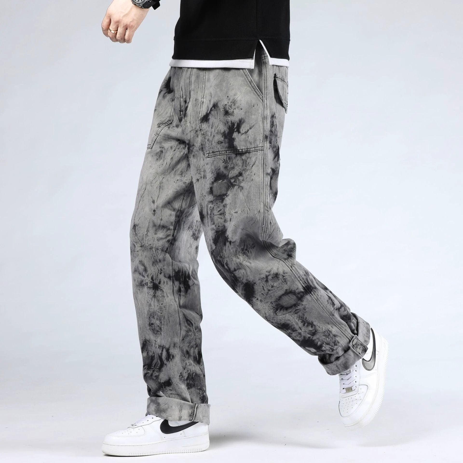 Loose Plus Size Plus Size Skateboarding Pants by GJG Denim