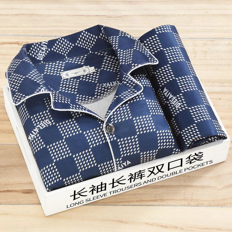 Men's Long-sleeved Pajamas by GJG Denim