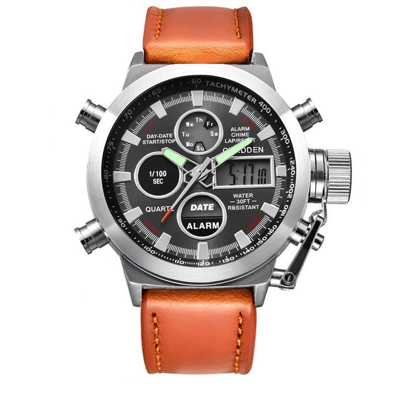 Men's Fashion Belt Multi-functional Watch by GJG Denim
