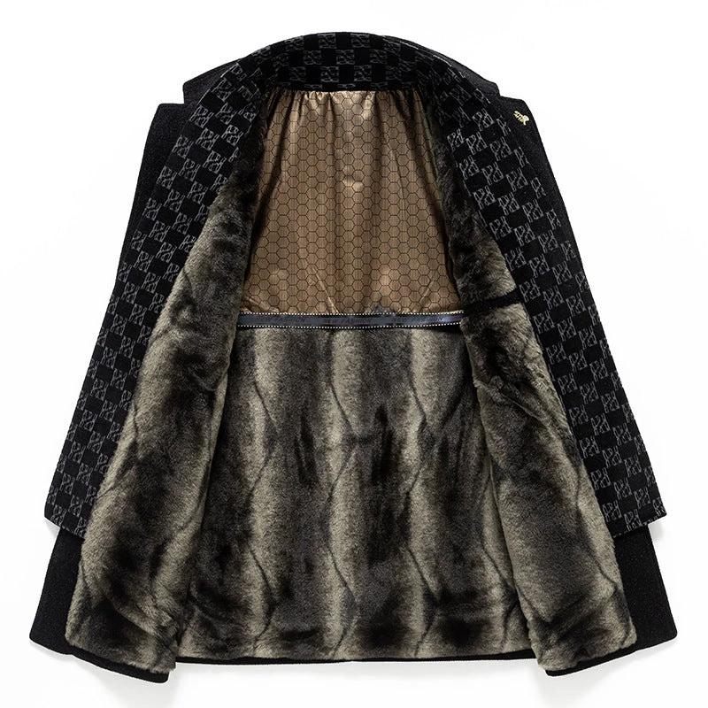 Men's Woolen Mink Velvet Coat by GJG Denim