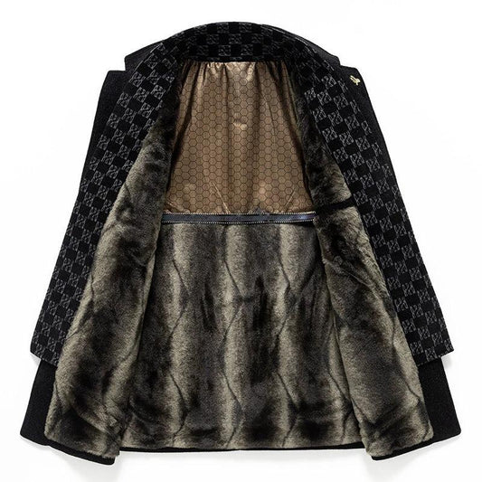 Men's Woolen Mink Velvet Coat by GJG Denim