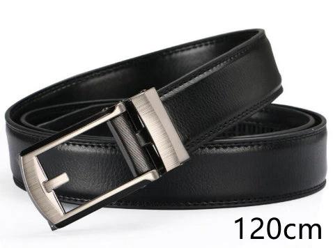 Men's Automatic Buckle Two-layer Cowhide Leather Belt by GJG Denim