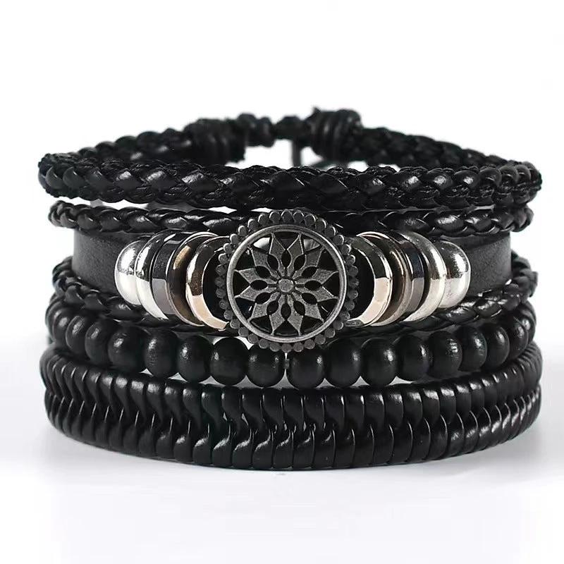 Men's Multi-layer Bracelet Set Vintage-style by GJG Denim