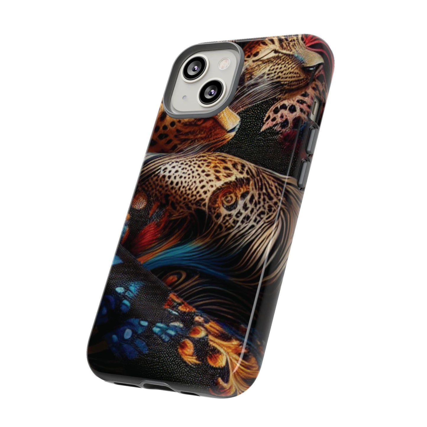 Stylish Tough Phone Case with Elegant Black and Gold Design by Printify