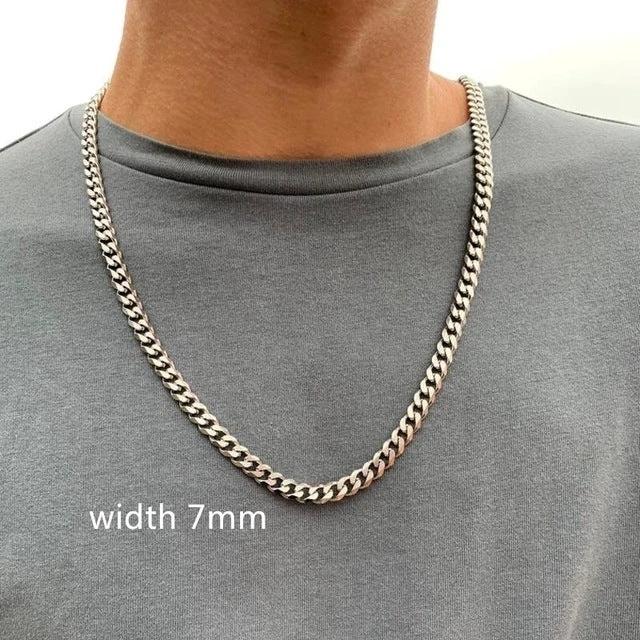 Men's Luxury Elegant Gold Color Chain Necklace by GJG Denim