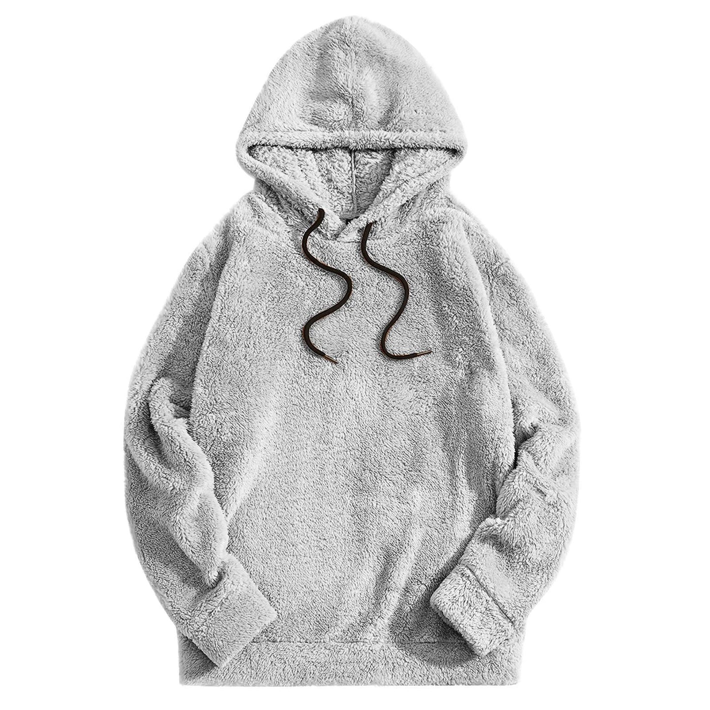 Men's Thick Double-sided Casual Loose Long-sleeved Hooded Sweater by GJG Denim
