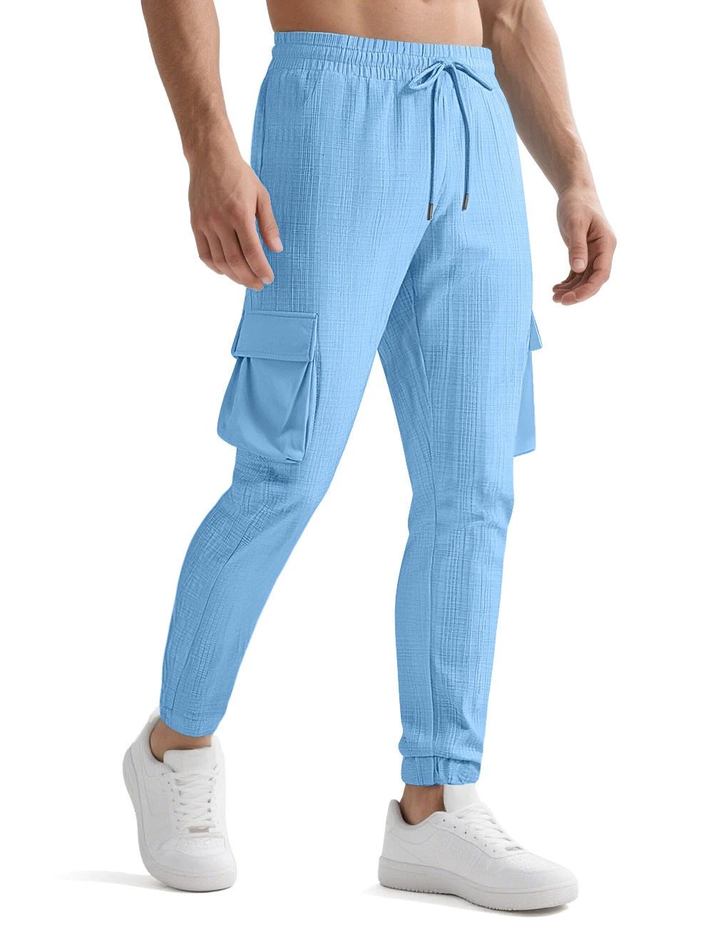 Fashion Sport Casual Trendy Drawstring Multi-pocket Pants For Men by GJG Denim