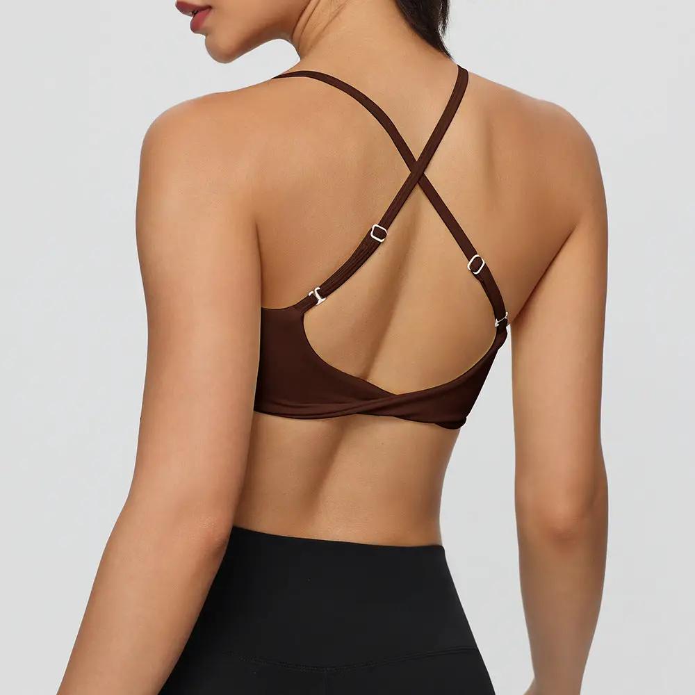 Adjustable-Strap Shock-Proof Running Fitness And Yoga Bra by GJG Denim