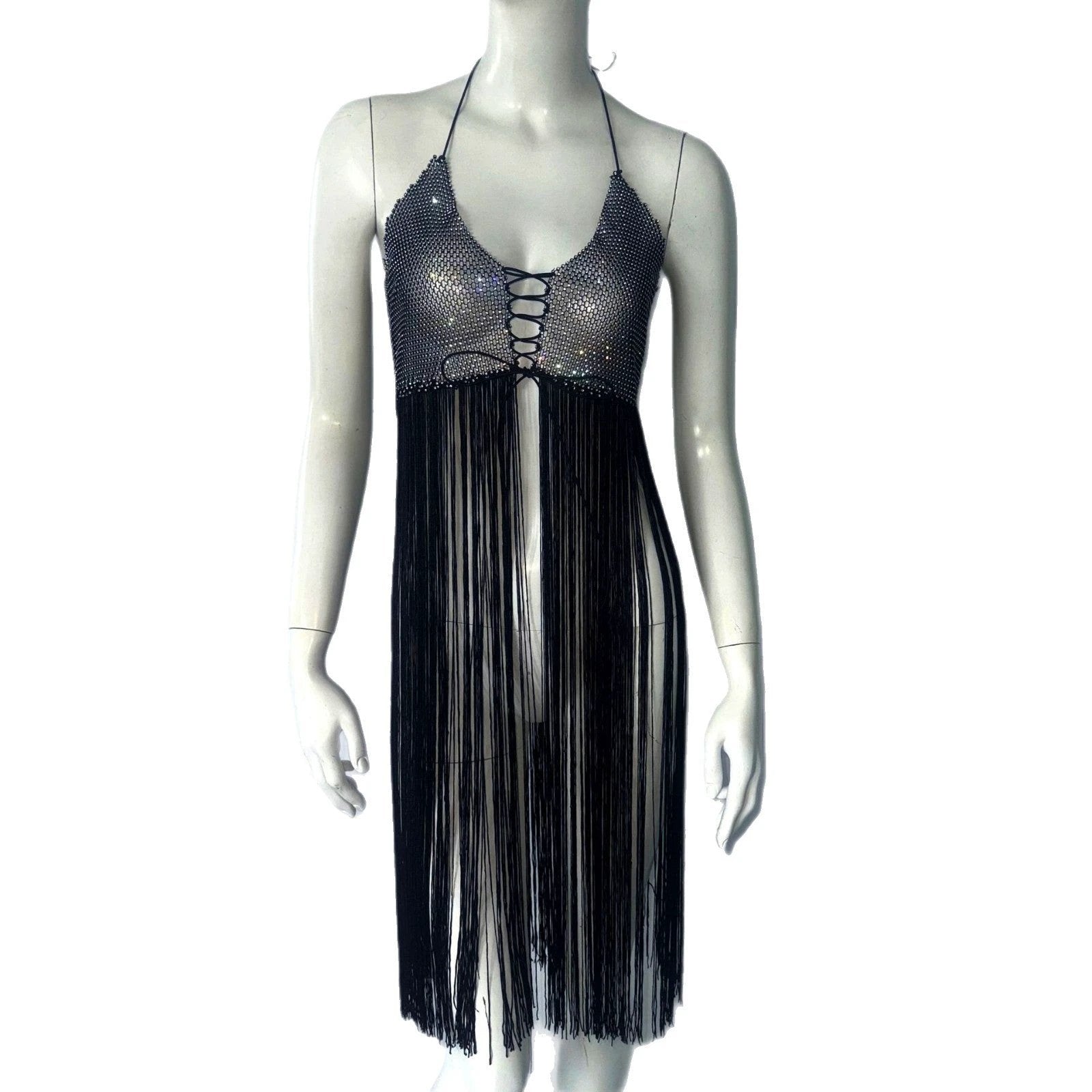 Fashion Personality Ladies Tassel Stitching Beach Vest by GJG Denim