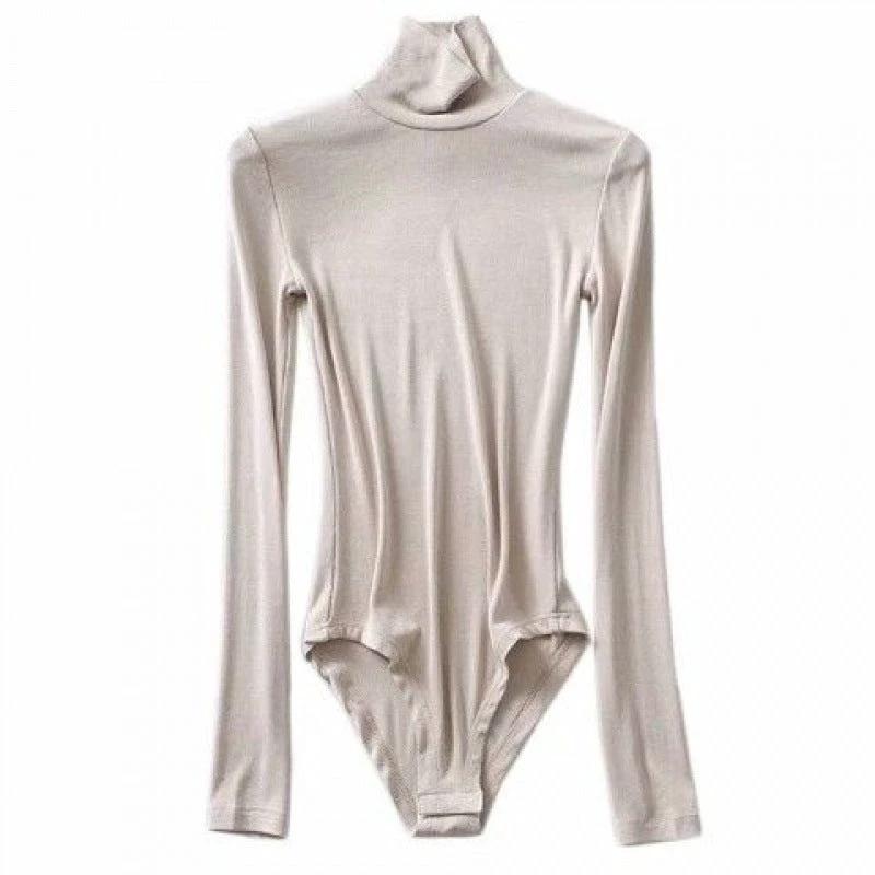 Women's Warm Tights Long-sleeved Bodysuit by GJG Denim