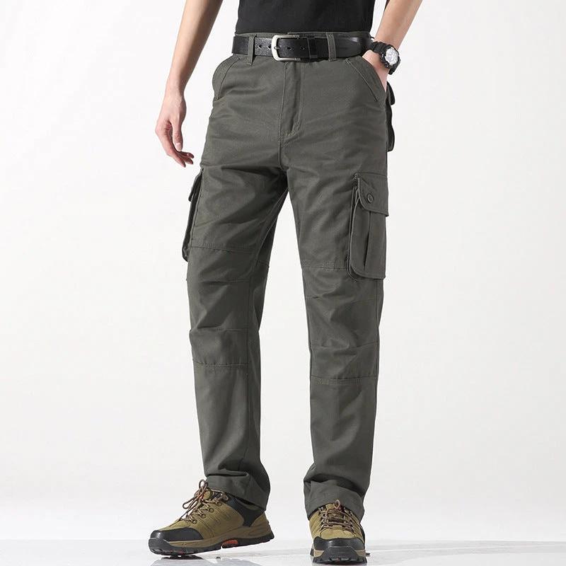 Men's Three-dimensional Pocket Straight-leg Cargo Pants by GJG Denim