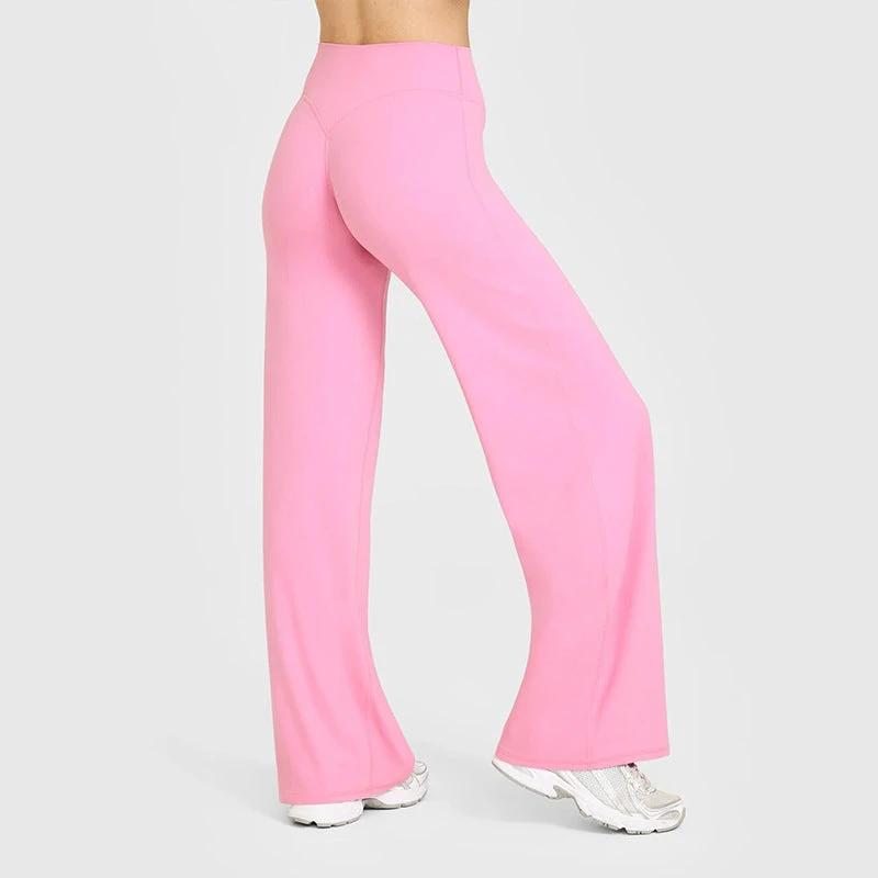 Loose Straight-leg Yoga Pants That Create A Slimming High-waisted Look by GJG Denim