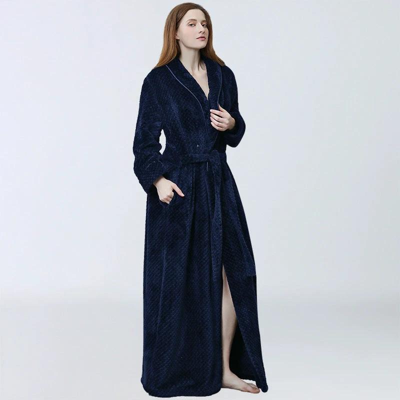 Dressing Gown Women Winter Warm Bathrobe Pajamas by GJG Denim