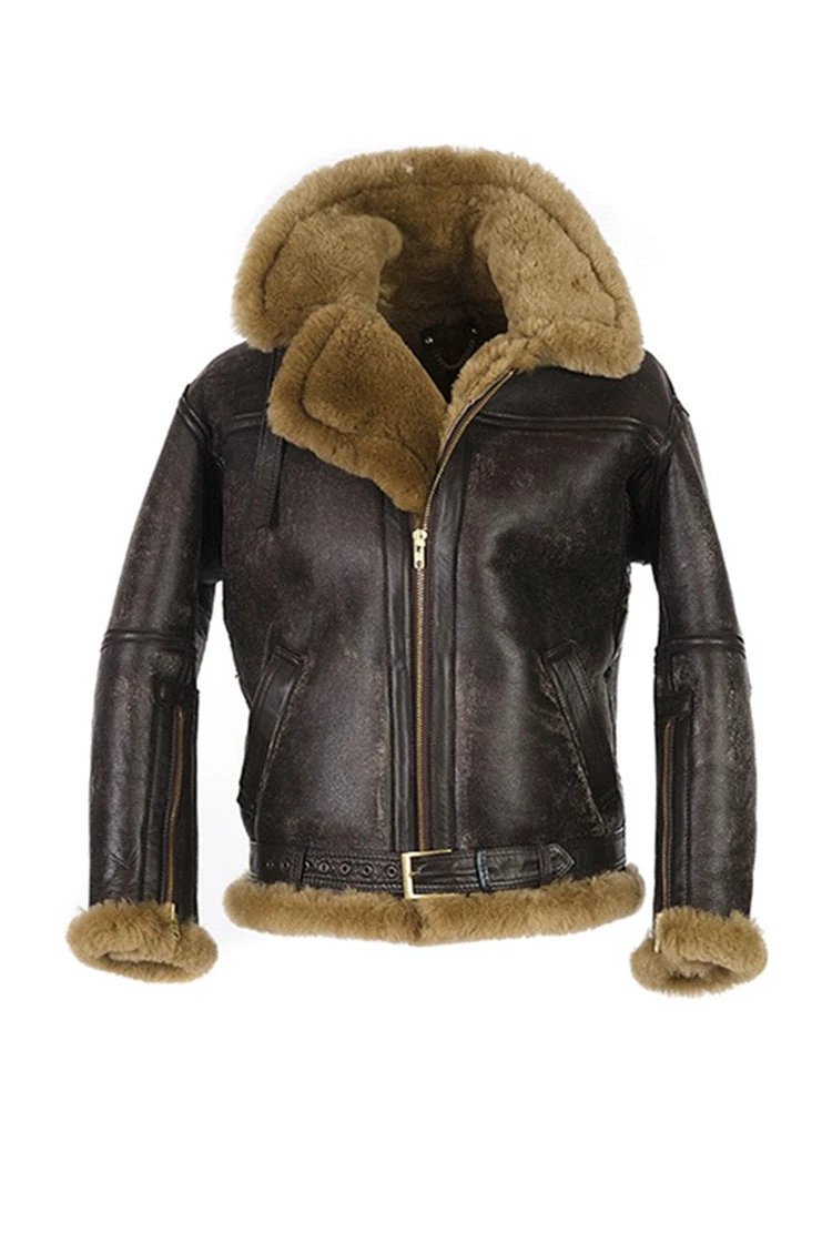 Men's Antique Trendy Faux Fur Coat by GJG Denim