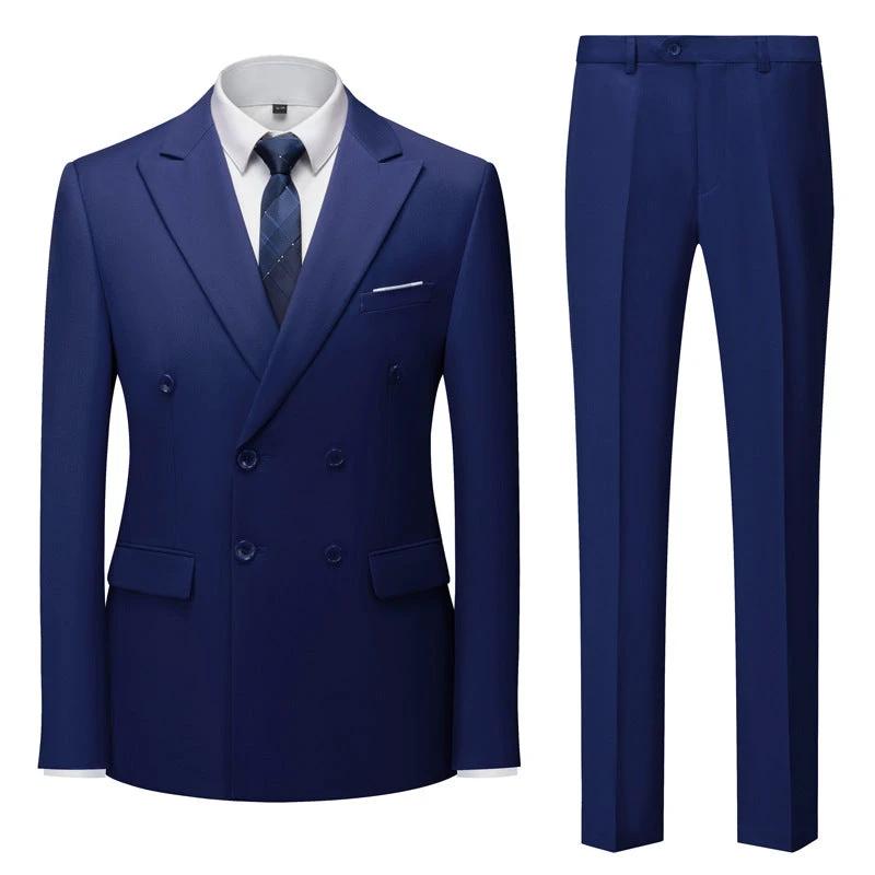 Men's Fashion Casual Solid Color Two-piece Set by GJG Denim