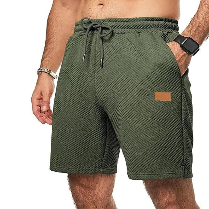 Casual Elastic Waist Drawstring Beach Vacation Shorts by GJG Denim