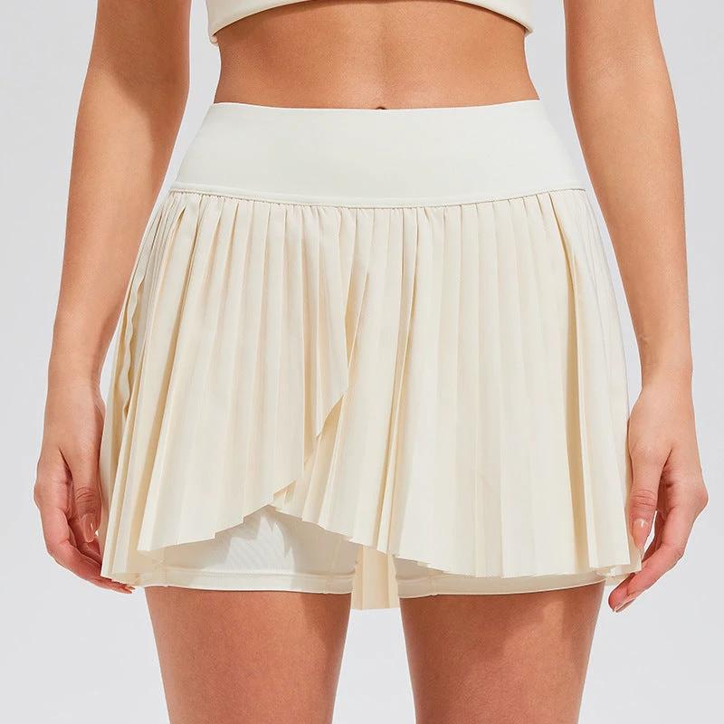 Fake Two-piece Breathable Sports High-waisted Skirt by GJG Denim