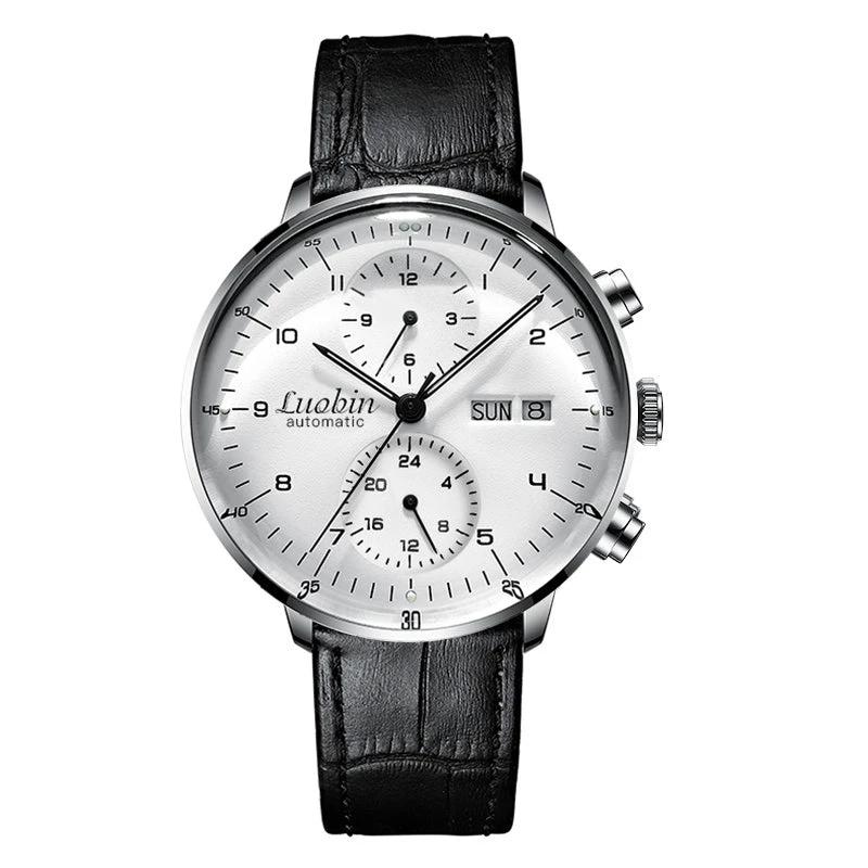 Fully Automatic Mechanical Multifunctional Business Simple Luminous Waterproof Watch For Men by GJG Denim