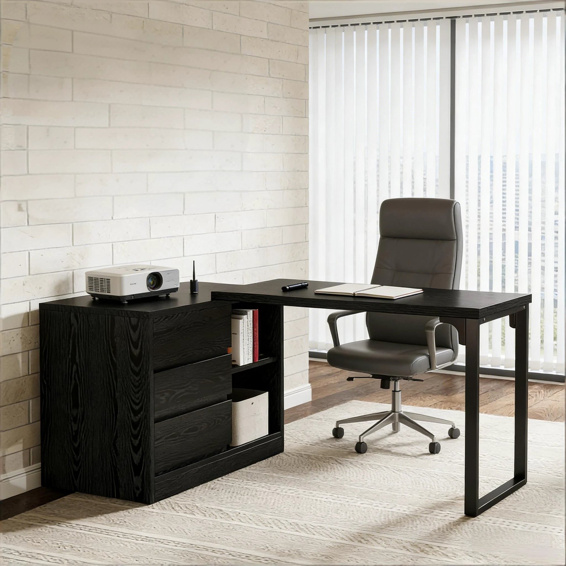 Reversible Corner Office Desk, L-Shaped Computer Desk, Executive Desk by GJG Denim