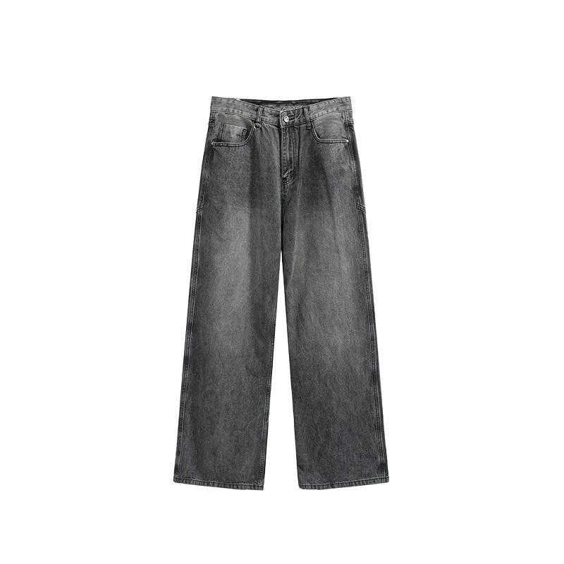 Men's Washed Wide Leg Jeans by GJG Denim
