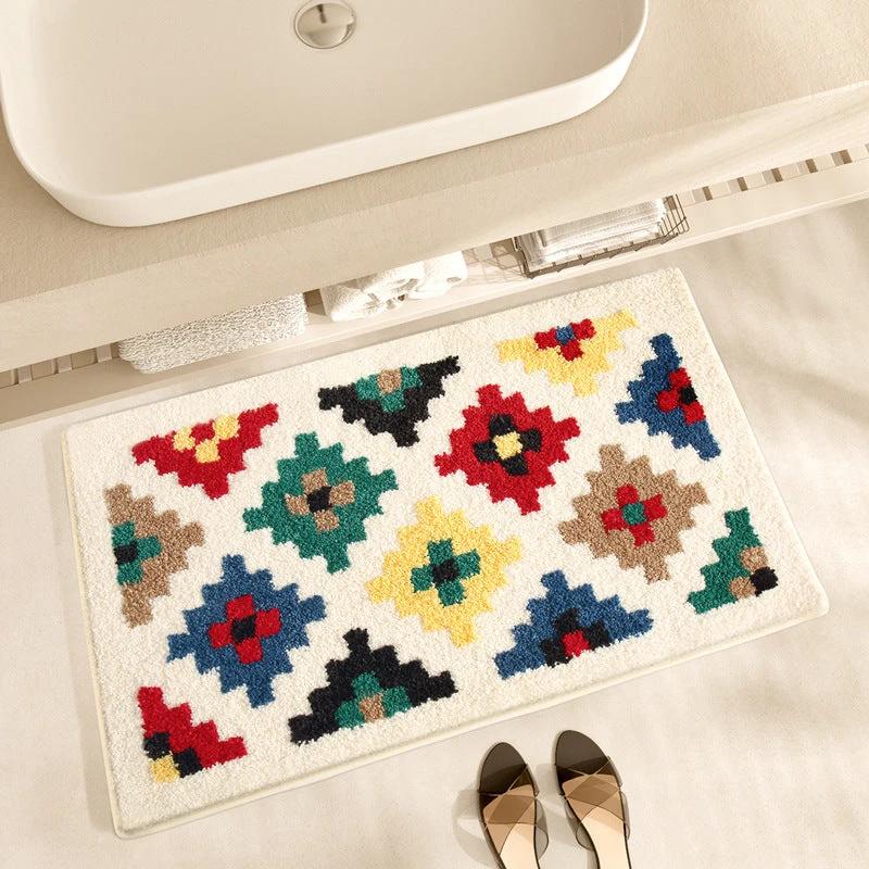 Simple Bathroom Absorbent Anti-slip Mat by GJG Denim