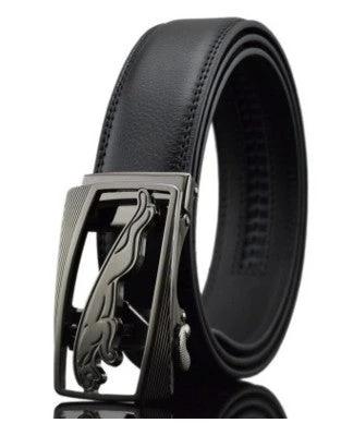 Men's Automatic Buckle Leather Belts by GJG Denim