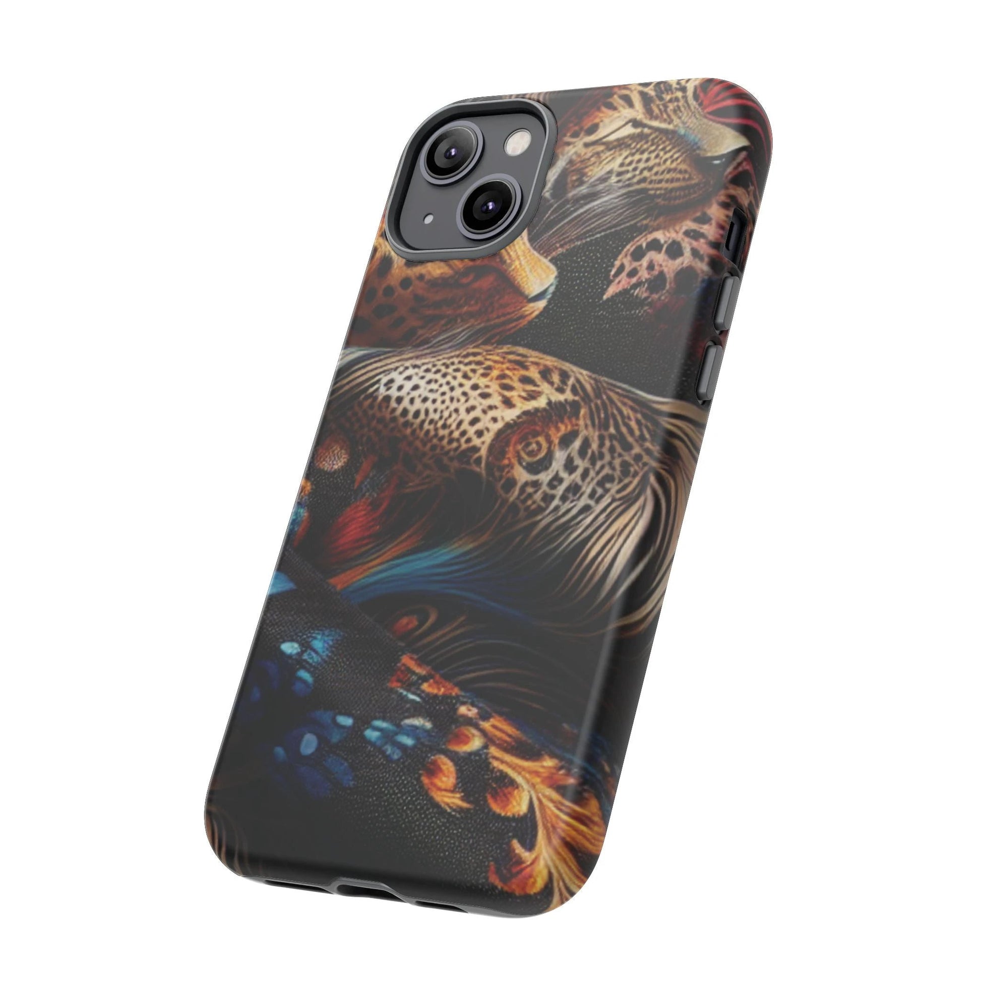 Stylish Tough Phone Case with Elegant Black and Gold Design by Printify