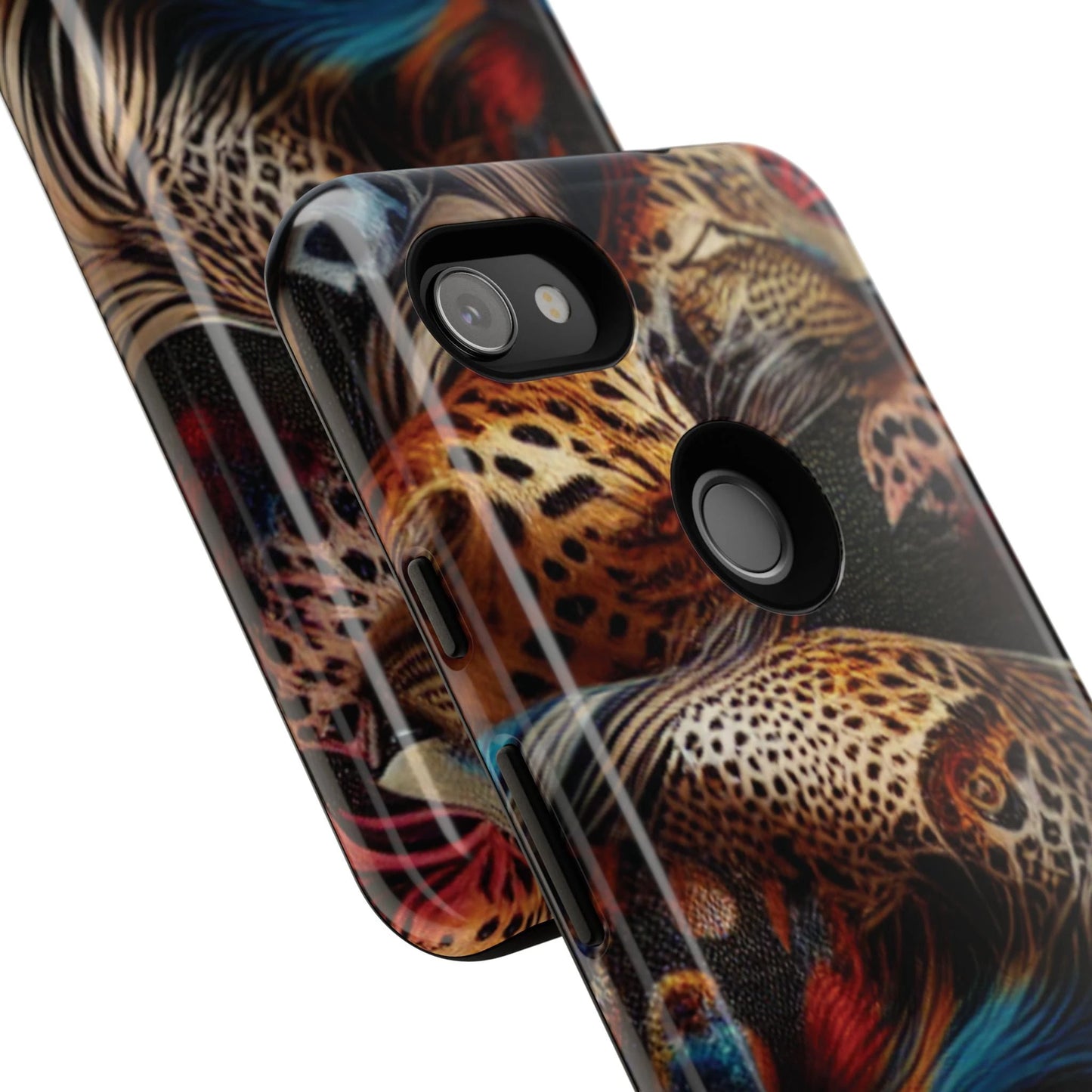 Stylish Tough Phone Case with Elegant Black and Gold Design by Printify