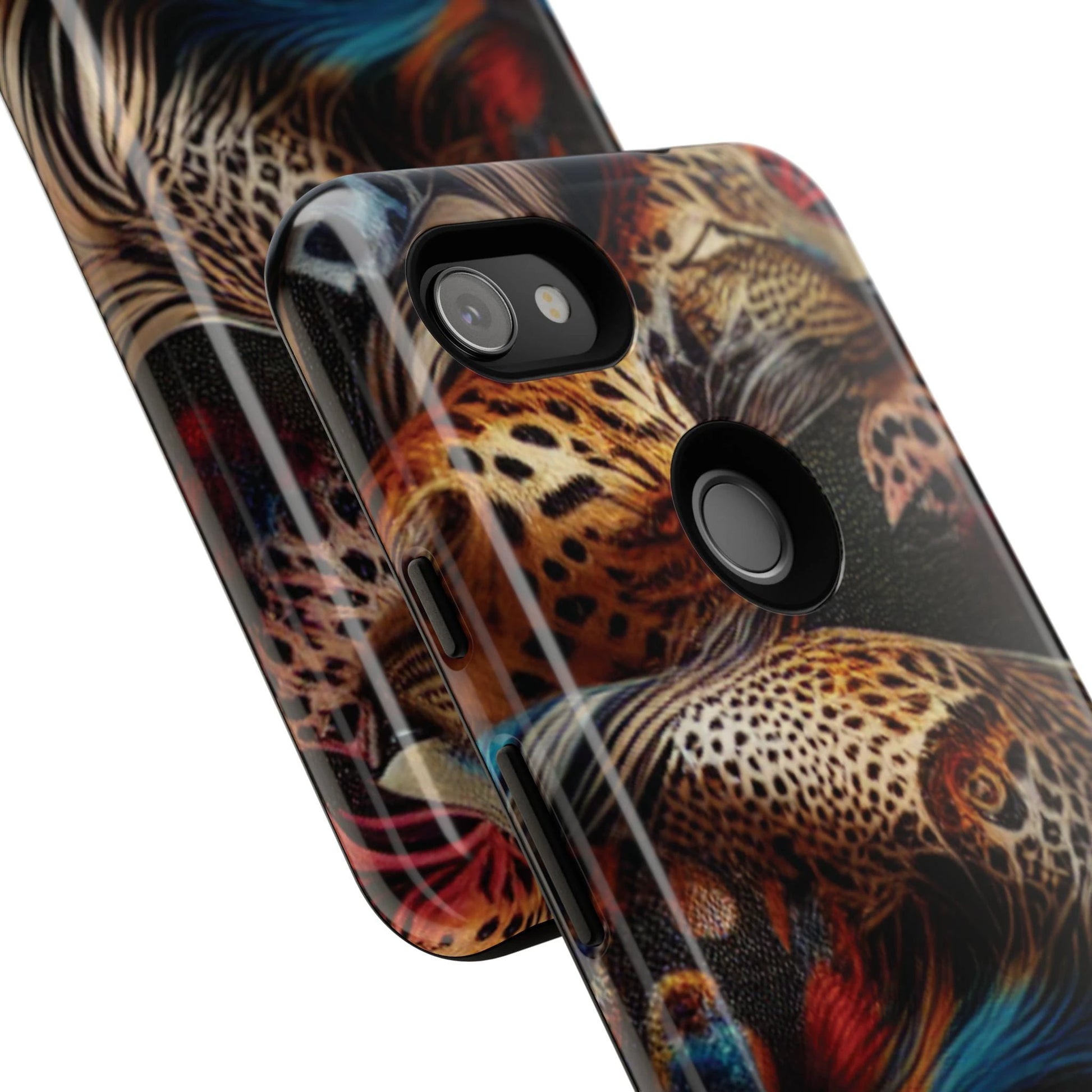 Stylish Tough Phone Case with Elegant Black and Gold Design by Printify