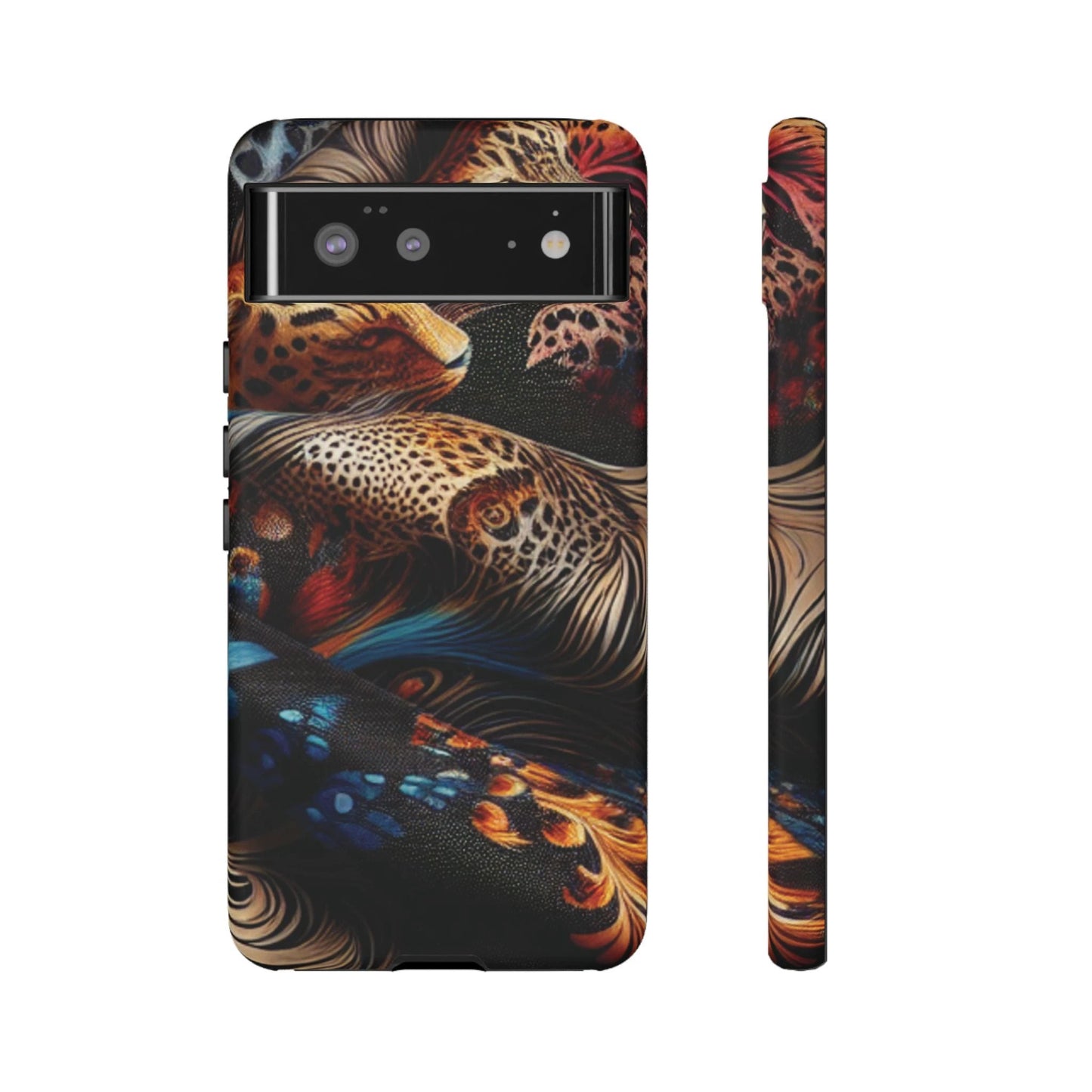 Stylish Tough Phone Case with Elegant Black and Gold Design by Printify