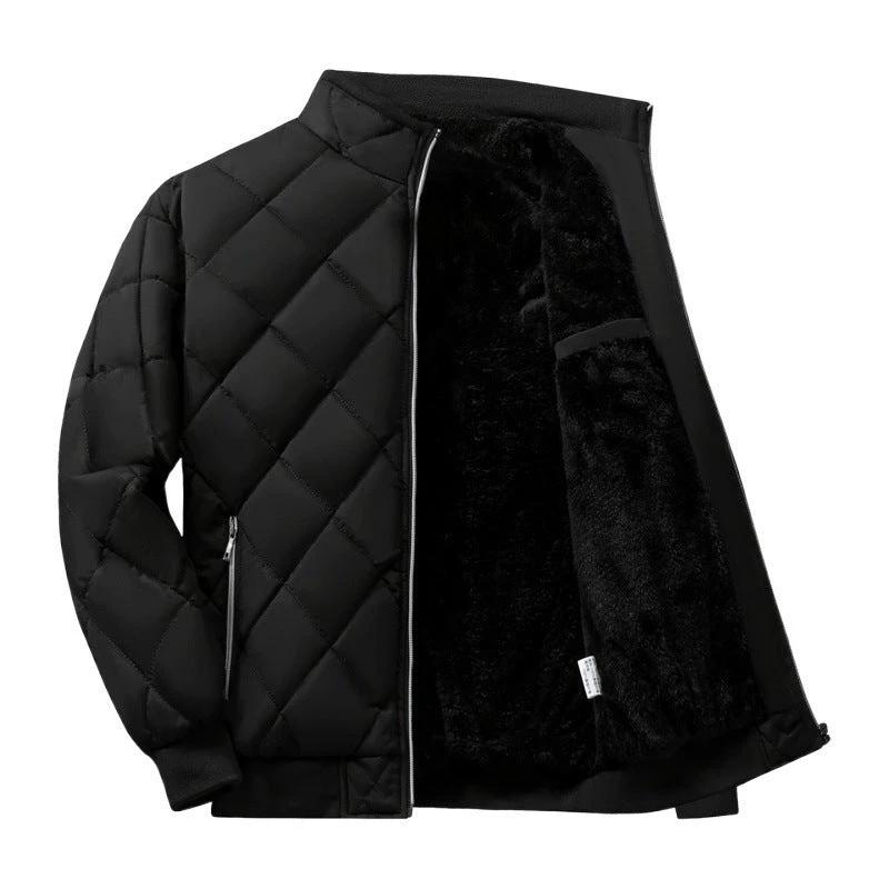 Men's Stand Collar Trendy Warm-keeping Cotton-padded Jacket by GJG Denim